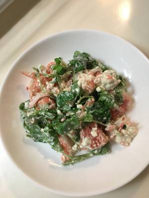 クレソンとかんきつのカッテージ白あえ