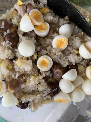 レンジでつくる中国風おこわ