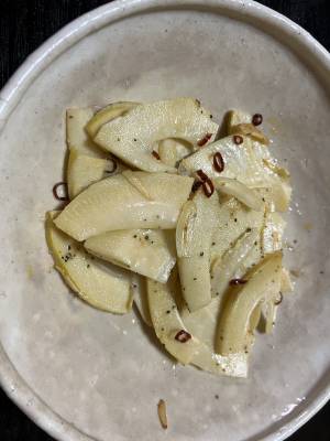 たけのこのペペロンチーノ