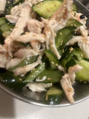 きゅうりのごま塩