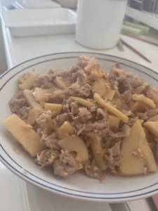 たけのこと豚肉の混ぜご飯