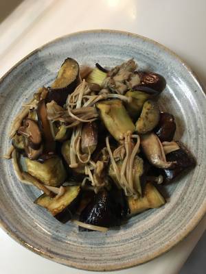 きのことなすの中華炒め