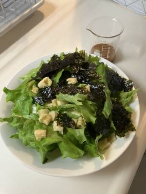 水菜とお揚げのサラダ