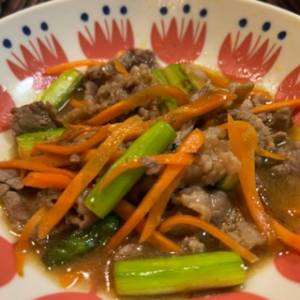 牛肉とアスパラのオイスター炒め