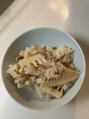 たけのこそぼろご飯