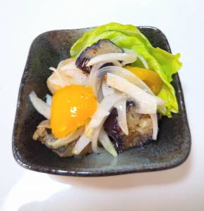 なすと白身魚のマスタードマリネ