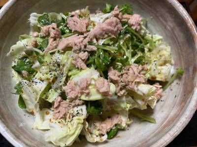 春キャベツの和風ツナサラダ