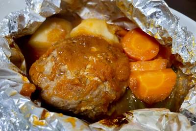 ハンバーグのホイル焼き