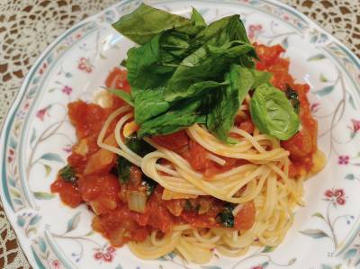 南イタリア風トマトソースパスタ