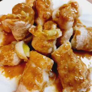 春キャベツ棒の豚肉蒸し