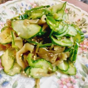 ザーサイときゅうりのあえ物