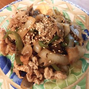 新たまねぎのスタミナ炒め