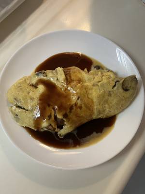 きのこのオムレツ