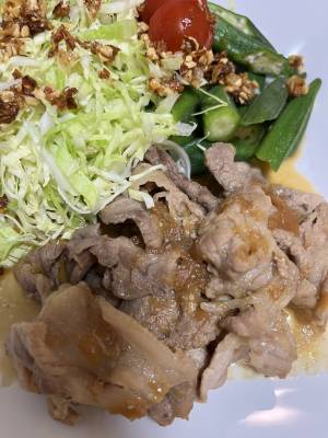 梅肉入りしょうが焼き