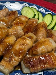 こんにゃく肉巻きのしょうが焼き