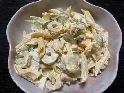 ちくわでマカロニサラダ！