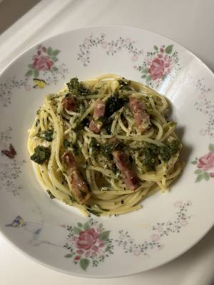 あおさのカルボナーラ