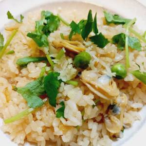 あさりと根みつばの炊き込みご飯