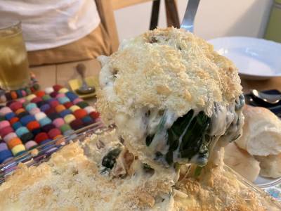 さけとほうれんそうのグラタン