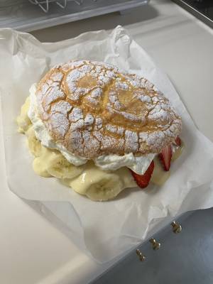 バナナのクリームブッセ