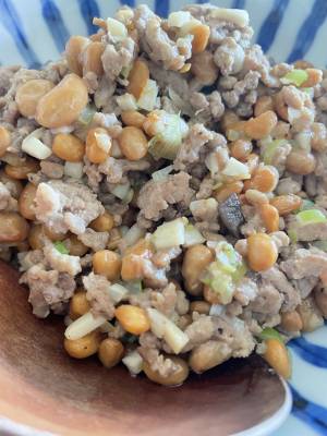 豚ひき肉と納豆炒め