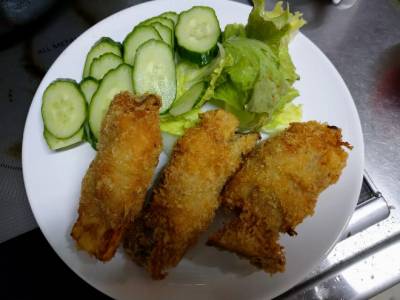 長芋ときのこの肉巻きフライ