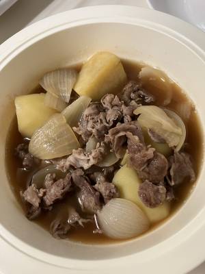 つゆだくレンジ肉じゃが