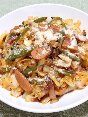 ウインナキャベツ炒め