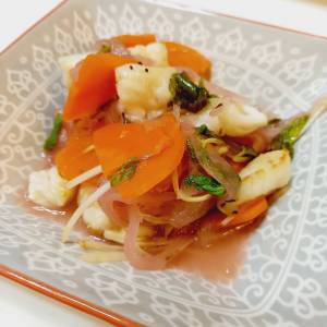 桜鯛と野菜のマリネ