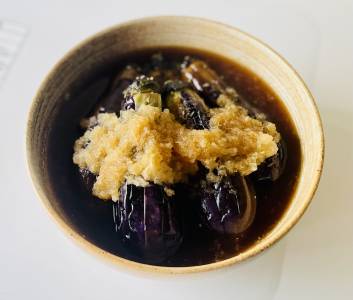 ひんやりなすの揚げびたし