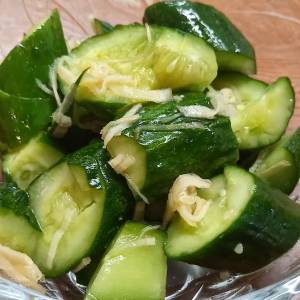 きゅうりの甘酢しょうが