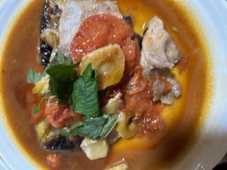 なすと豚肉とトマトの重ね煮