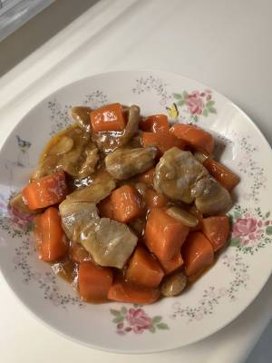 春にんじんの酢豚風