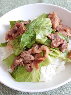 豚こまレタス丼