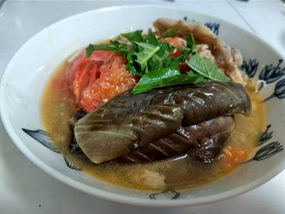 なすと豚肉とトマトの重ね煮