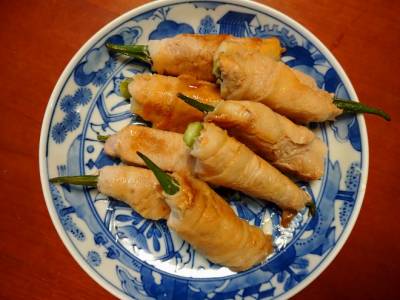 オクラの豚バラ巻き