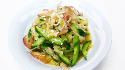 きゅうりと干物のおろしあえ