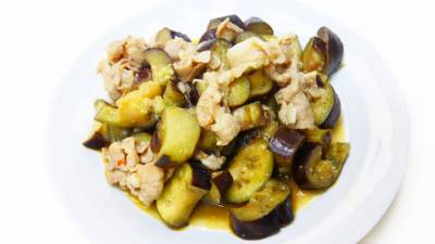 なすと豚肉のピリ辛みそ炒め