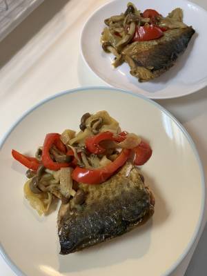 冷凍さばのカレーソテー