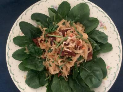 切り干し大根とルッコラのサラダ