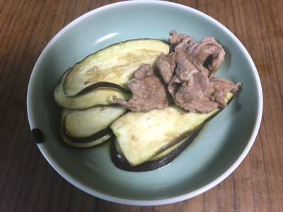 なすと豚のポン酢蒸し