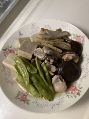 高野豆腐と鶏肉の煮物
