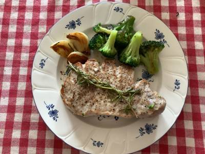 ポークソテー　ローズマリー風味