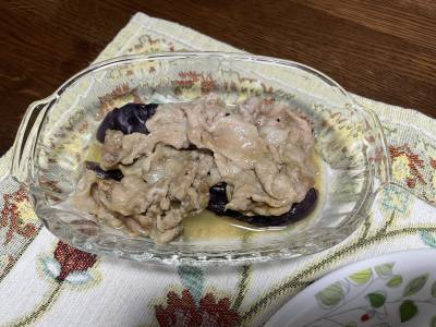 なすと豚のポン酢蒸し