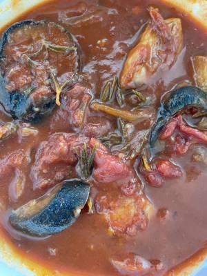 鶏肉となすのトマト煮