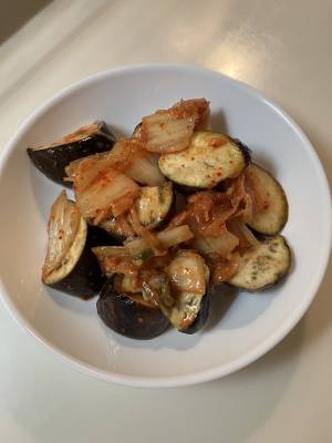 なすとキムチのあえ物