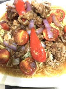 豚のしょうが焼きのせ冷やし中華