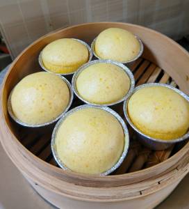 しょうゆ風味の蒸しパン