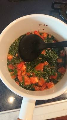 モロヘイヤとひき肉のスープ