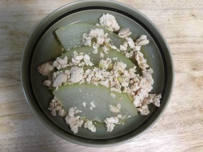 とうがんと鶏ひき肉の煮物